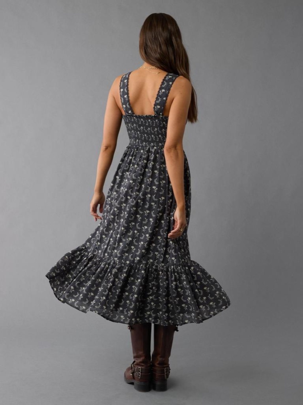 American Eagle AE corset midi dress prairie boho cottagecore sundress - Picture 2 of 8